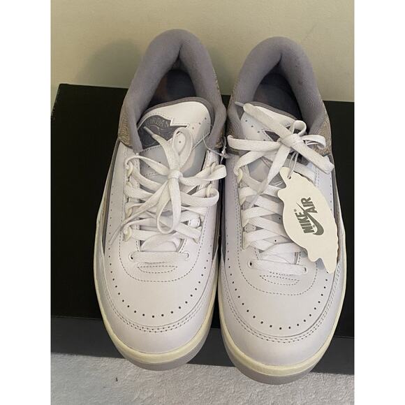 Nike Men’s Air Jordan 2 Retro Low Python Shoes Size 10 White/Grey - Picture 1 of 6